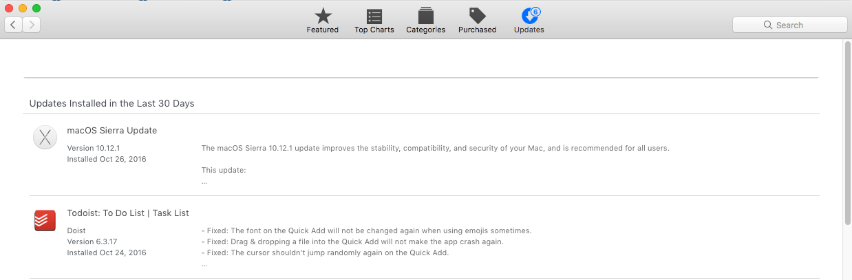 Mac Store Updates